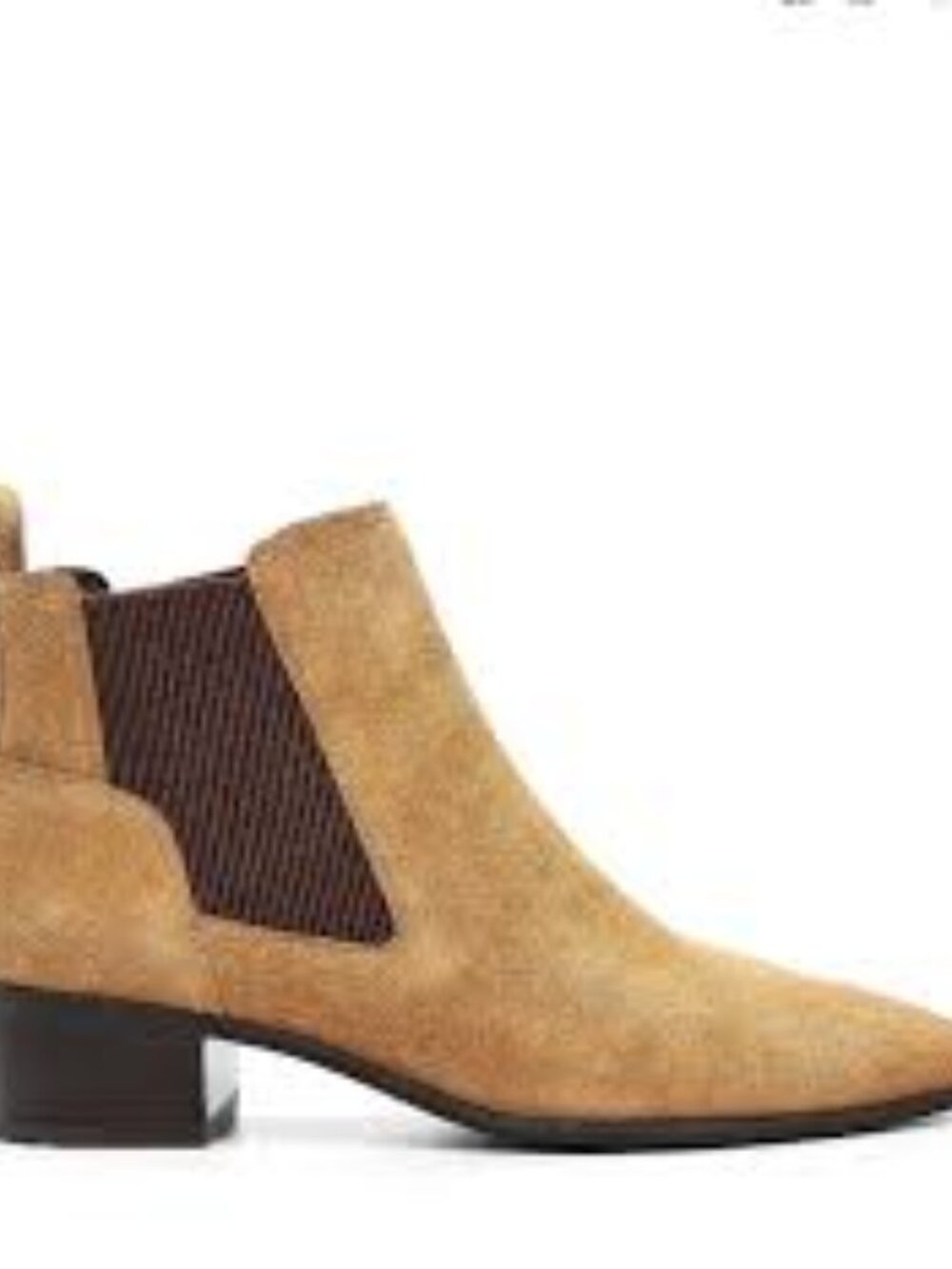 Donald J. Pliner Geri Tan Ankle Suede Chelsea Booties 10